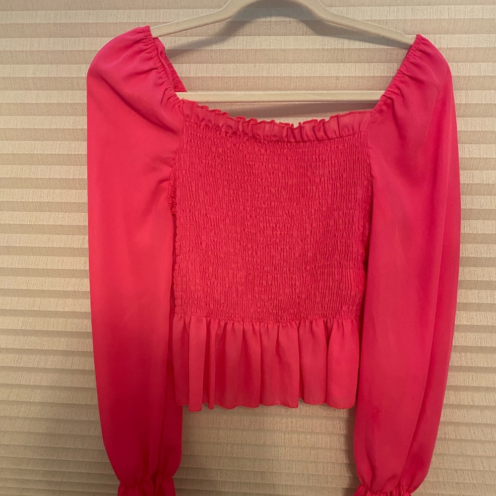 Pink ruffle longsleeve